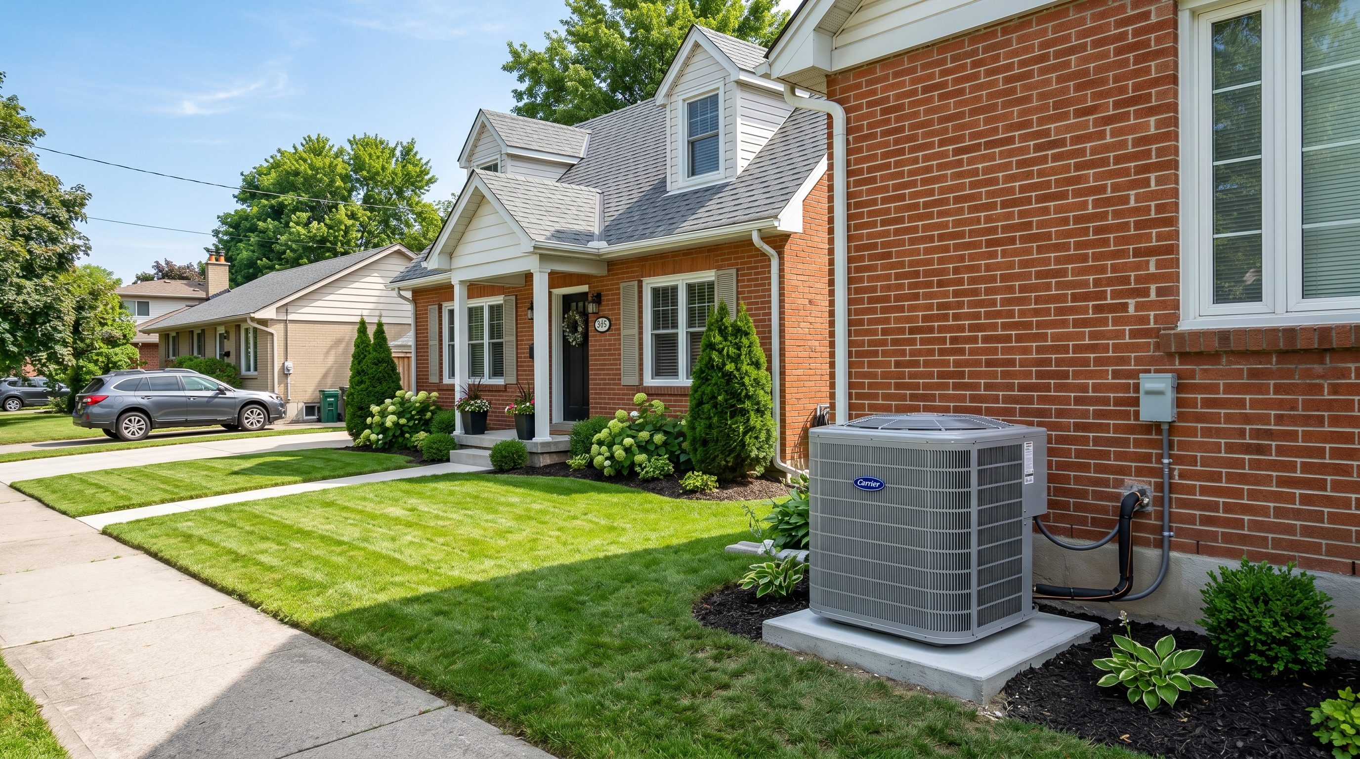 Central AC unit installation