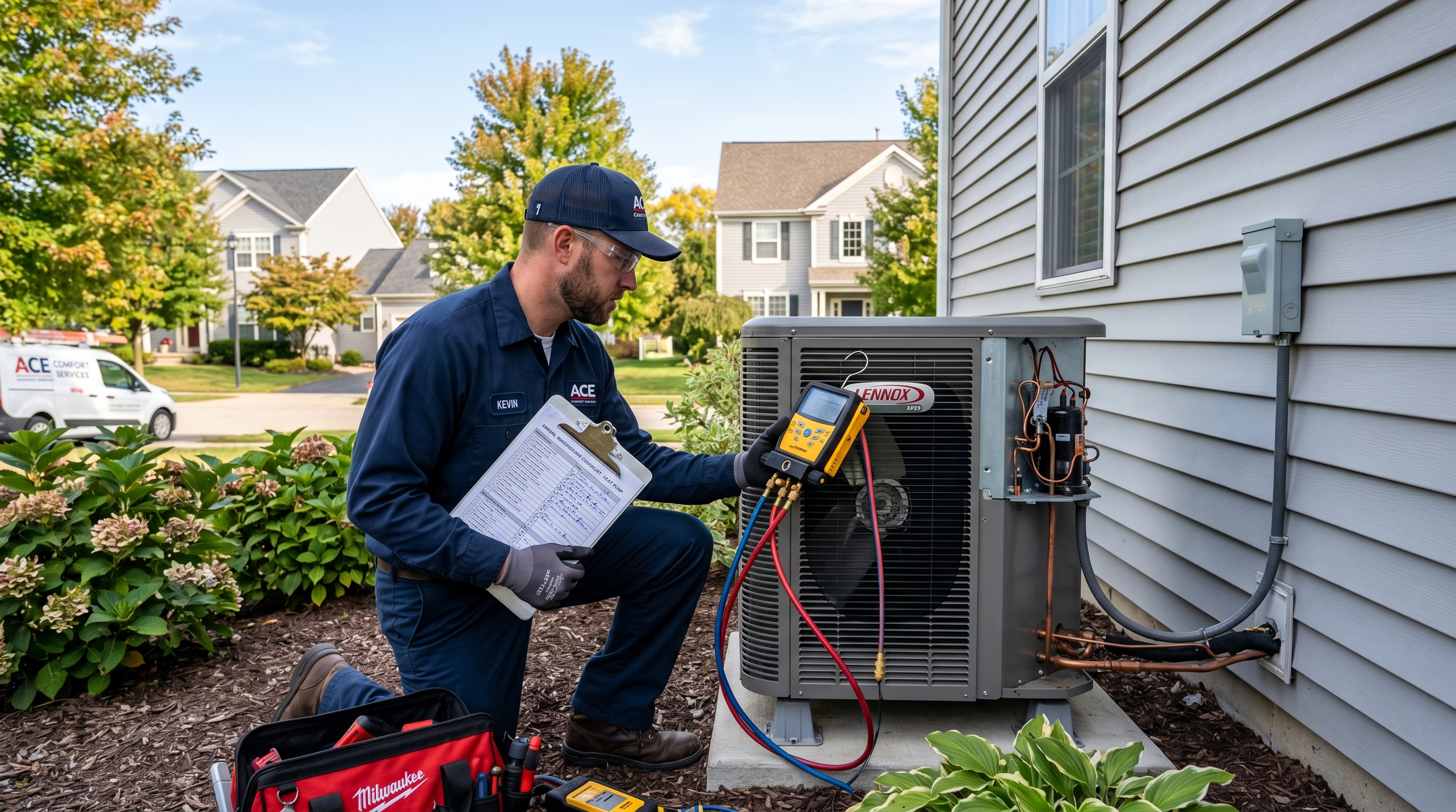 Completed residential HVAC installation
